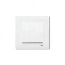 VİKO KARRE ÜÇLÜ ANAHTAR BEYAZ VİKO KARRE ÜÇLÜ ANAHTAR BEYAZ